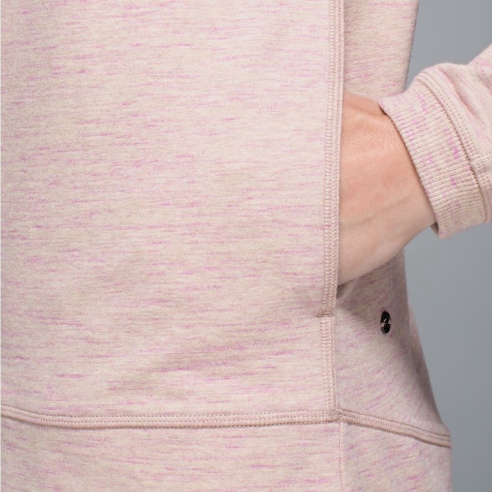 Lululemon Exhalation Pullover Heathered Pink Long… - image 3